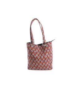 Mandala Classics Women's Designer Printed Shoulder Tote bags - Natural Color Cotton Printed & Genuine Lining Hobo Style Purse Handbag For modern girls, Designed In Paris, Crafted by Artisans