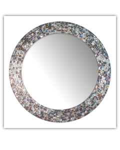 Bedroom or Bathroom Round frame Hangs Horizontal & Vertical  By Vintage Hammered Craft. (Only Frame)