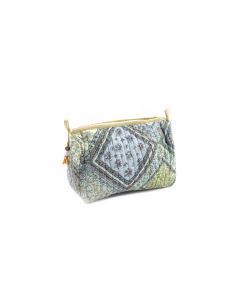 Natural Fabric eco block printed pouches with inner plastic coted for bathroom, travelling with natural block printed cotton fabric for multipurpose.