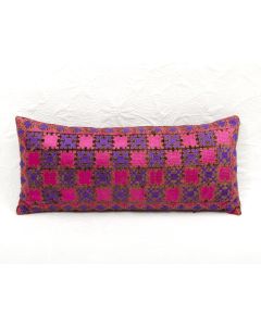 Designer handcrafted "la badam" Decor  Cushion Covers One Piece Cushions Cover (NO FILLER) Vintage  Style Handmade Kantha Designed in Paris, Crafted India.