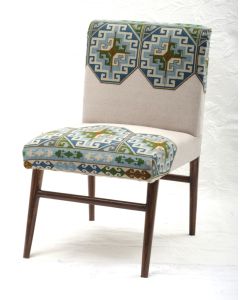 Vintage Kantha Patchwork Upholstered  Sofa Chair in Melody Patchwork Multi Arm  Chair Vintage Kantha Sofa Patchwork Chair