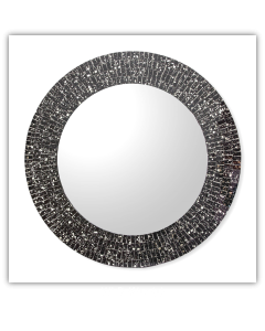 Bedroom or Bathroom Round frame Hangs Horizontal & Vertical  By Vintage Hammered Craft. (Only Frame)