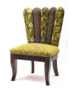 Vintage Kantha Patchwork Upholstered  Sofa Chair in Melody Patchwork Multi Arm  Chair Vintage Kantha Sofa Patchwork Chair