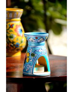 Handmade Blue Pottery Oil Diffuser/Oil  Burner Turquoise Colour  6 inches