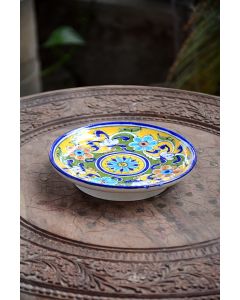 Handmade Blue Pottery designer plates for snacks and bowl for any occasion floral print MultiColour