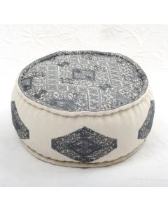 Badmeri Vintage Ottoman Indian Kantha  embroidery Work New Style Footstool  Pouf ottoman with Designer hand work.