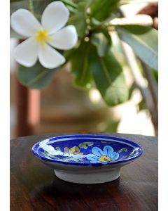 Handmade Blue Pottery designer plates for snacks and bowl for any occasion floral print MultiColour