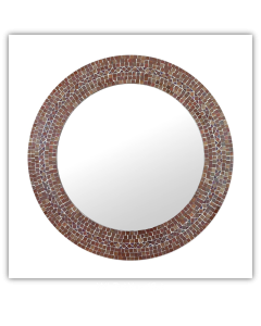 Bedroom or Bathroom Round frame Hangs Horizontal & Vertical  By Vintage Hammered Craft. (Only Frame)