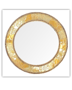 Bedroom or Bathroom Round frame Hangs Horizontal & Vertical  By Vintage Hammered Craft. (Only Frame)