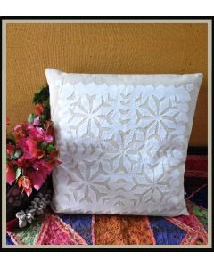 Amounee Design Single Decorative  Cushion Cover 16x16 Abstract Applique  Work Pillow Covers Attractive Cotton Throw Pillow