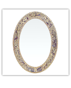 Bedroom or Bathroom Round frame Hangs Horizontal & Vertical  By Vintage Hammered Craft. (Only Frame)