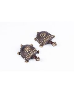 Dhokra Art Tortoise Table Top Set- Brown