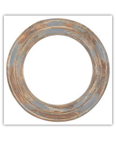 Bedroom or Bathroom Round frame Hangs Horizontal & Vertical  By Vintage Hammered Craft. (Only Frame)