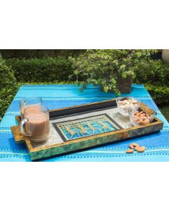 Serving Tray with Gold Leafing