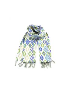 Handscart Handblocked natural printed organice and eco friendly women's scarfs and stoles Abstract Design Women's Scarf(Foolwari _Cotton) (Multi-Coloured) SIZE(180CM X 55CM)